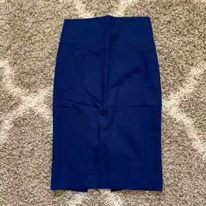 Bright blue Express pencil skirt